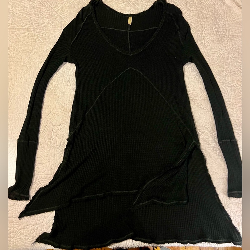 Free people waffle knit tunic NWOT!